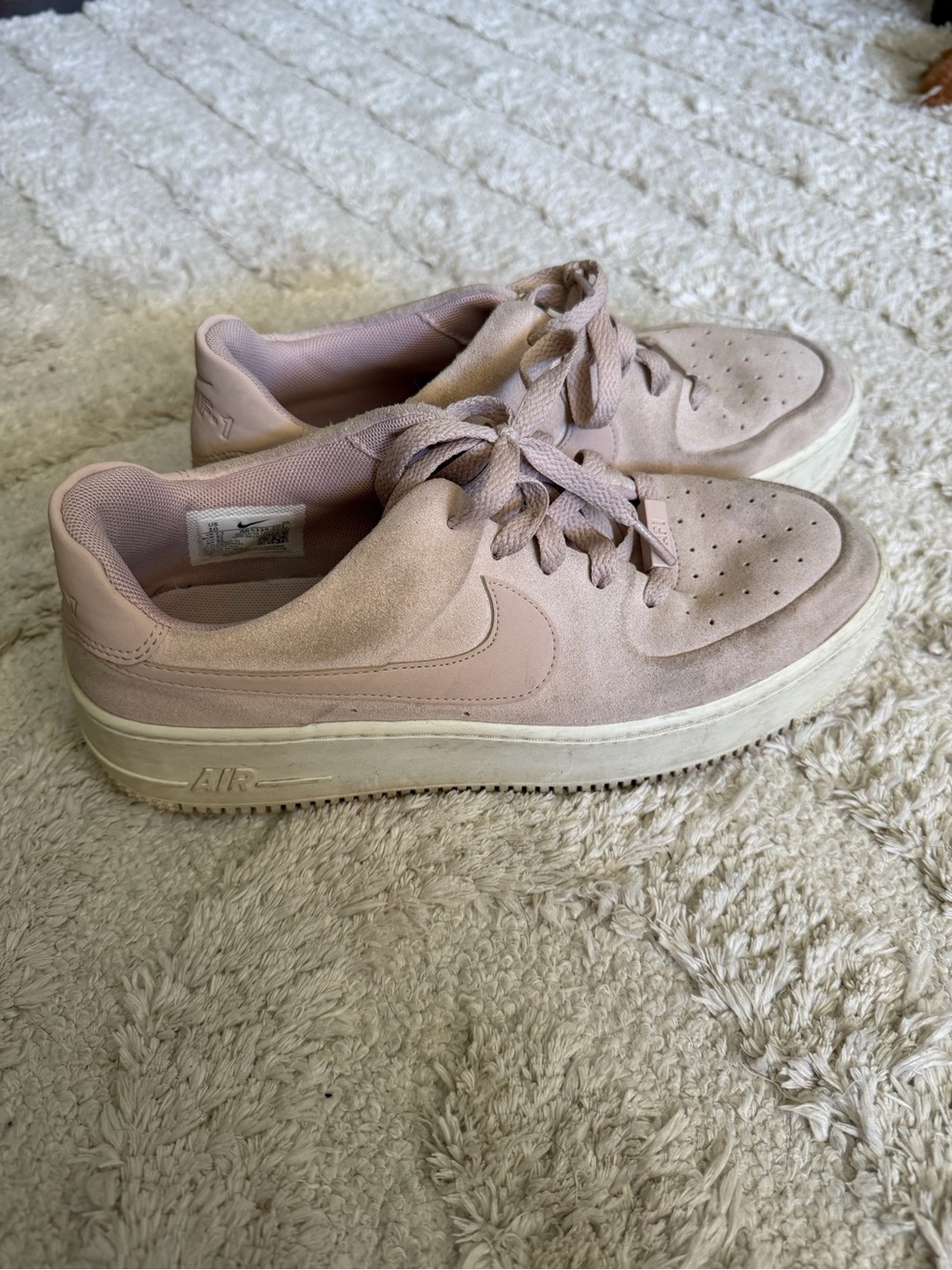 Nike Women’s Suede Low-Top Sneakers - Pastel Pink